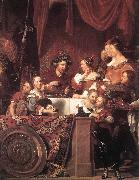 BRAY, Jan de The de Bray Family (The Banquet of Antony and Cleopatra) dg USA oil painting artist